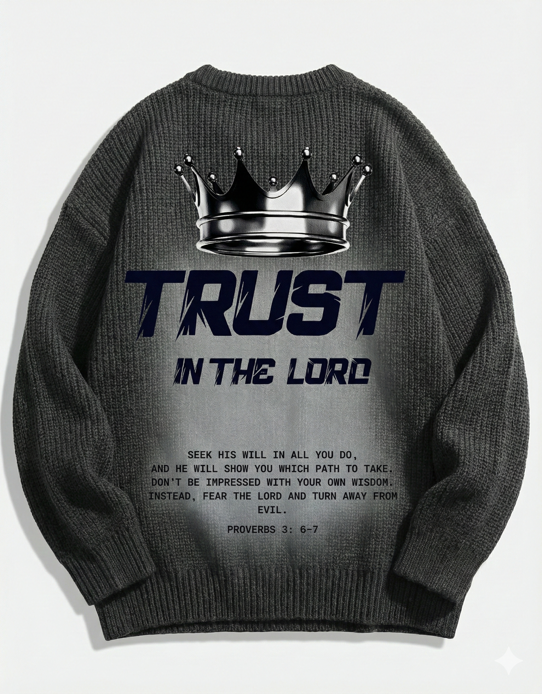 Proverbs 3:6 Sweater Black